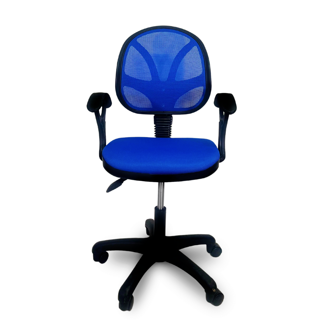 Fileli Sekreter Mavi Ofis Çalışma Sandalyesi & Koltuğu